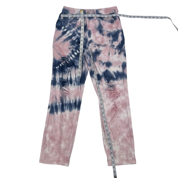 Fashion Nova Pink Blue Tie Dye Skinny Jeans Size 9 Women’s - Picture 5 of 5